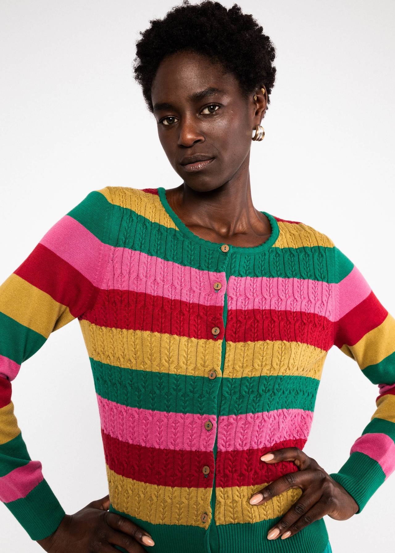 Blutsgeschwister Cardigan Save the Brave Candy - little party stripe knit
