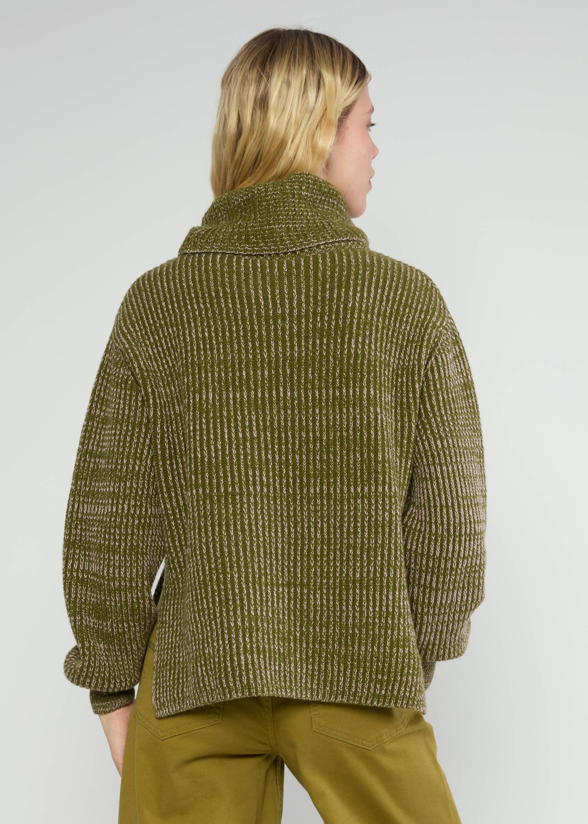 Blutsgeschwister  Winterpullover Heritage Hug - star rain knit green