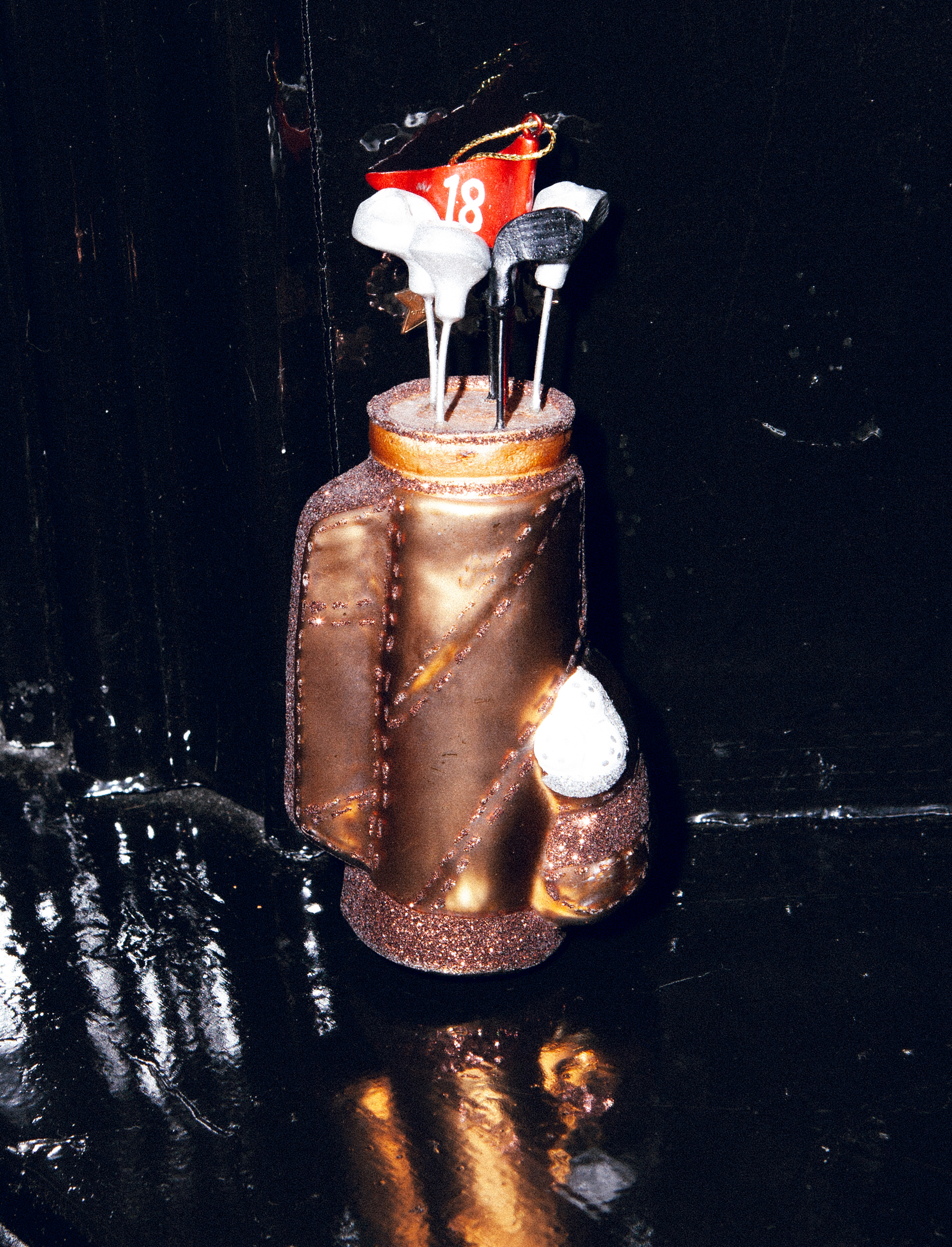 Weihnachtsanhänger Golf Bag , Glas , H ca. 15 cm