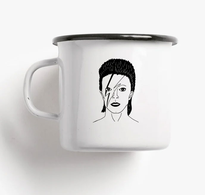 Emaille Becher " Star Man" , 0,3 l, Emaille Tasse  