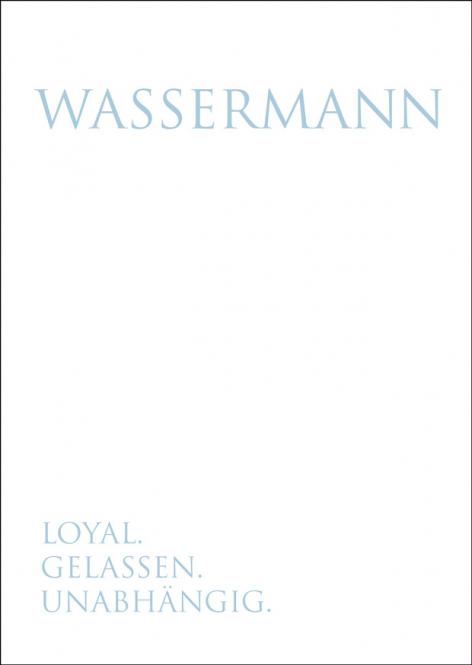 Wunderwort Sternen Postkarte "Wassermann"