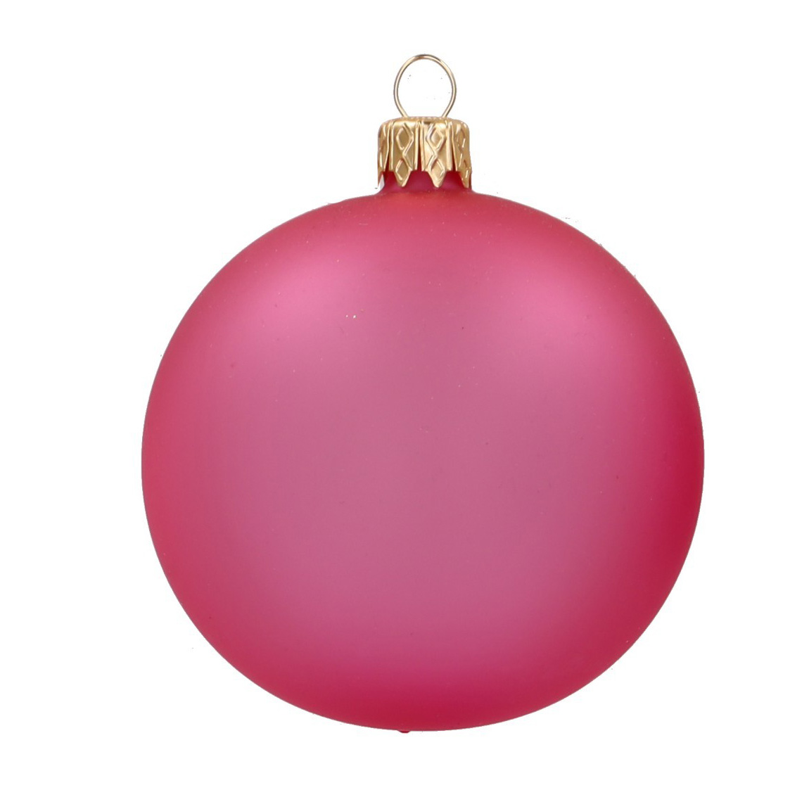 Weihnachtskugel UNI PINK WARM transparent matt, D. ca. 8 cm