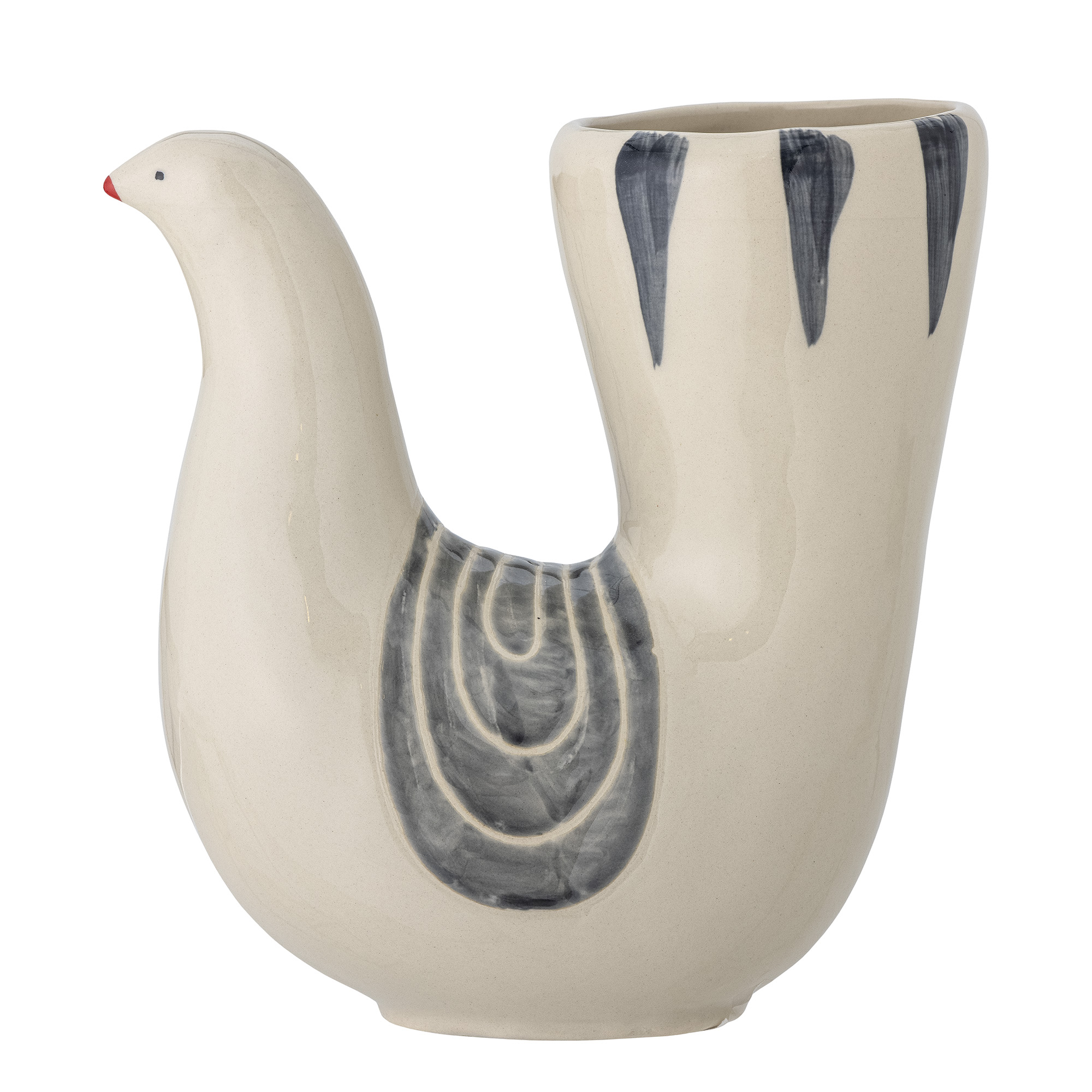 % Trudy Vase, Weiß, Steingut, Höhe ca. 19 cm von Bloomingville