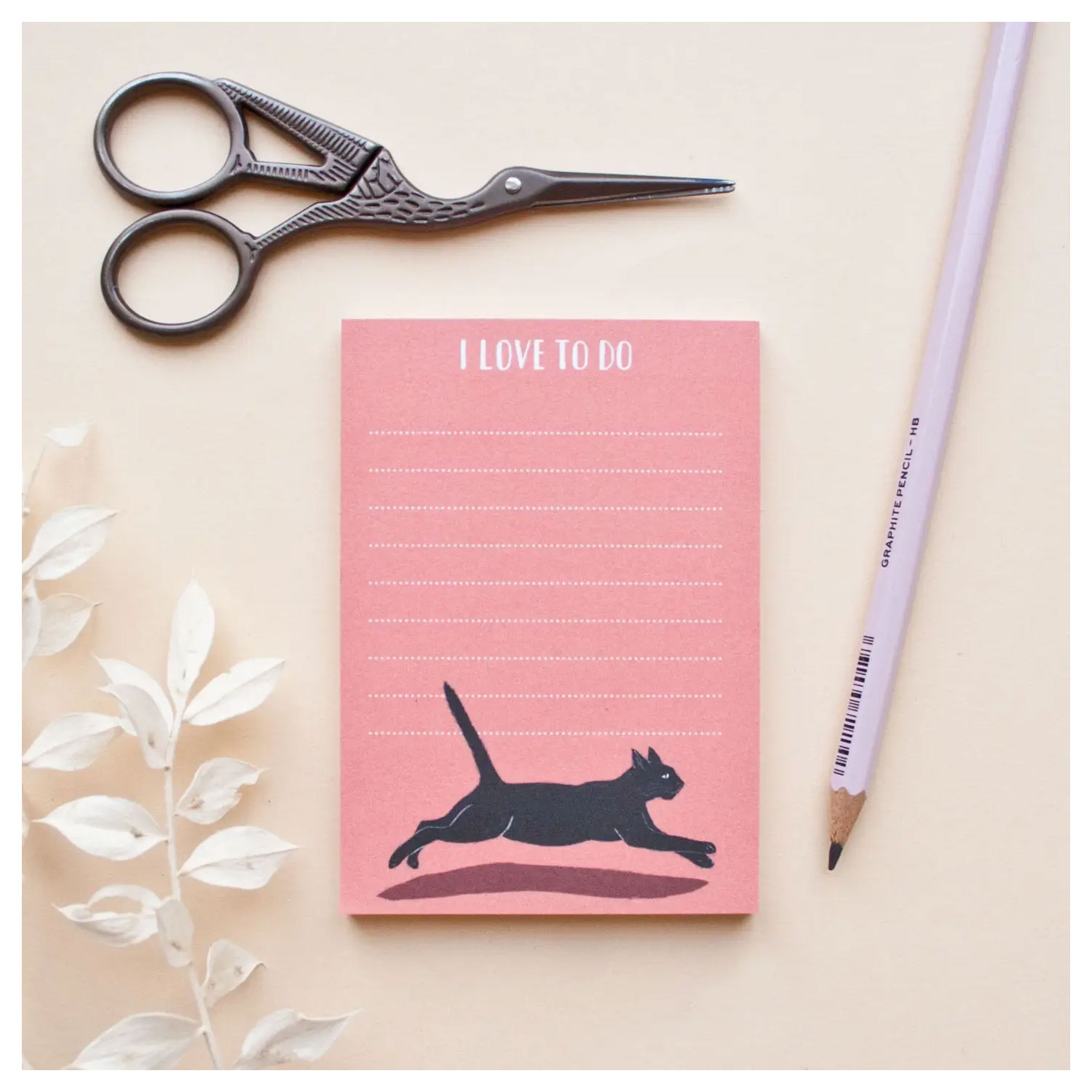 Notizblock Katze Nr. 1, I LOVE TO DO von Katja Rub , A7
