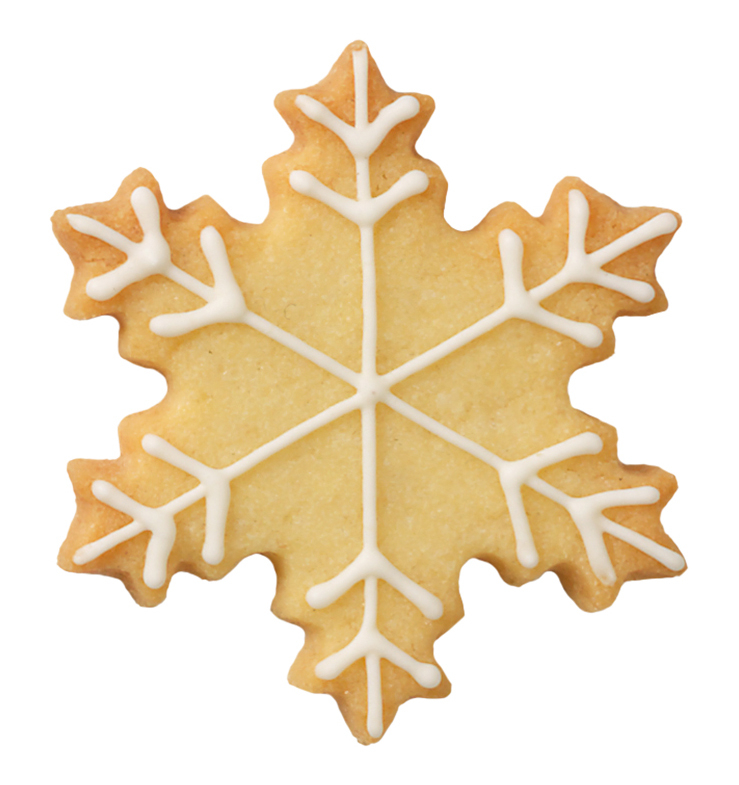 Ausstecherle Schneestern 6 cm, Edelstahl von Birkmann, mit Innenprägung, Prägeausstecher, Ausstechform  