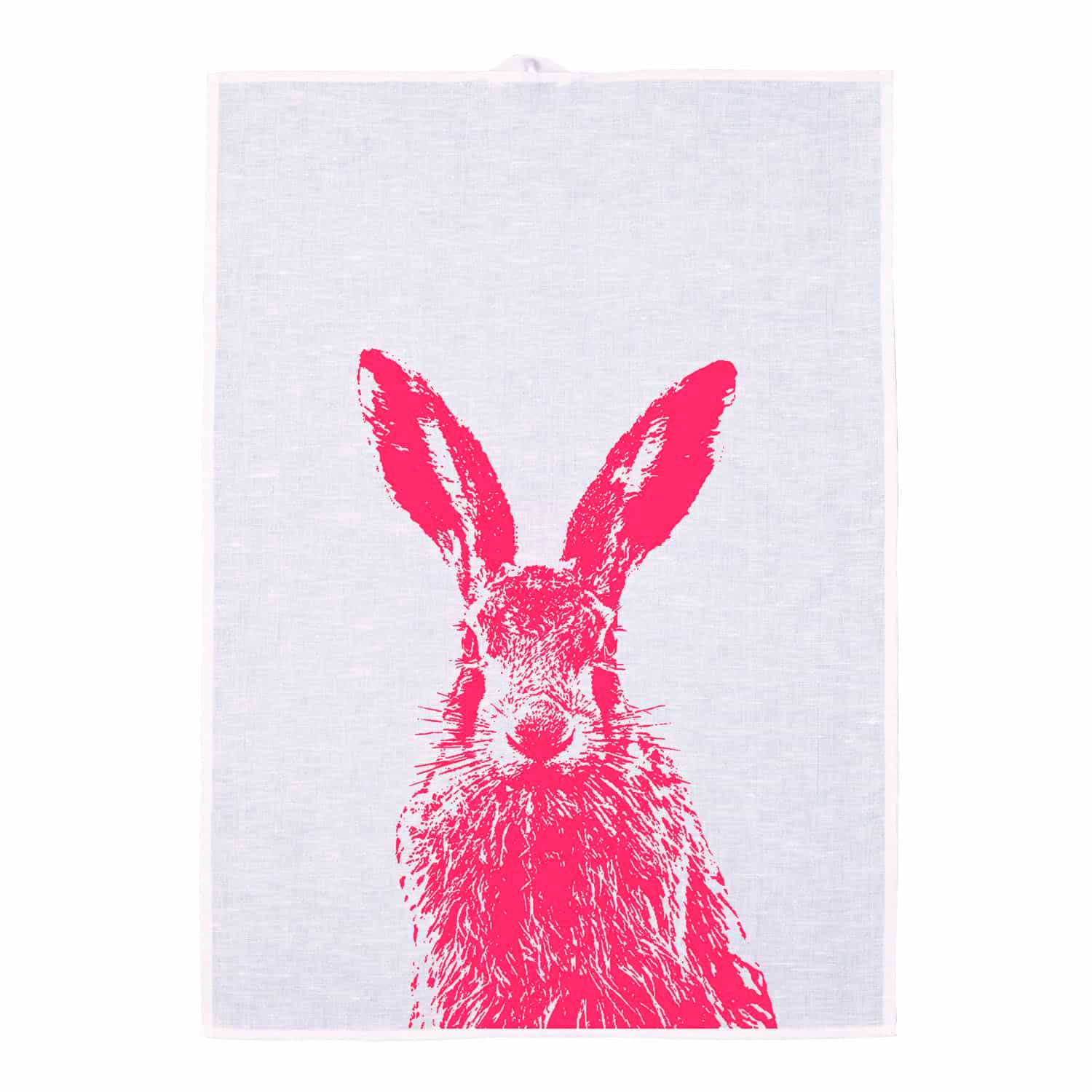  Frohstoff Geschirrtuch - Hase, neonpink