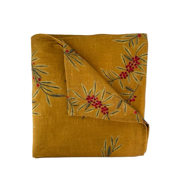 Tischdecke Ilex, Ocker, ca. 140 x 250 cm von Miljögården 