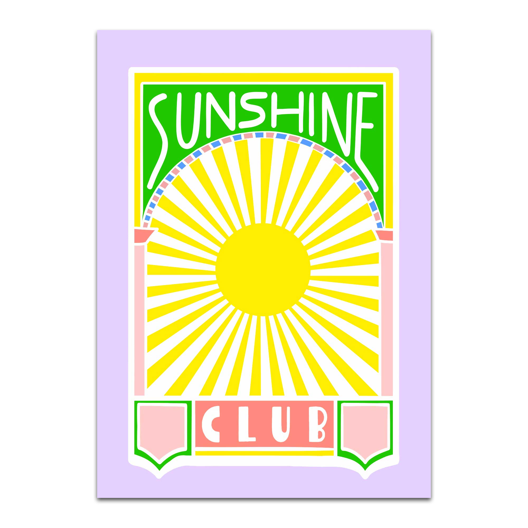 % Postkarte Sunshine Club von  Limo & Mo 