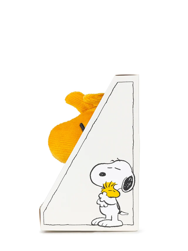 The Peanuts Woodstock Mini Cord in Geschenkbox, Warmes Gelb, ca. 15 cm