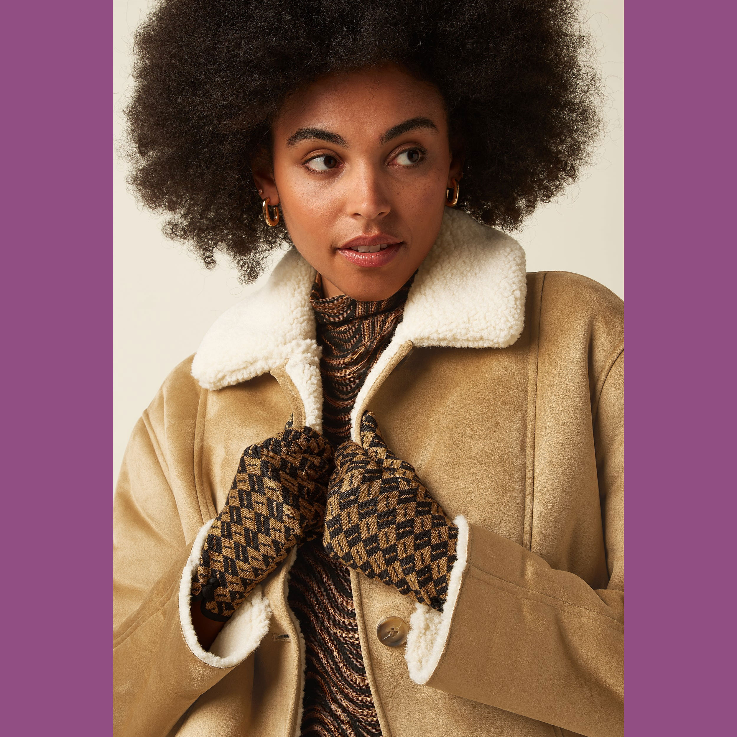 King Louie Handschuhe Leaf Glove, Farbe: Golden Brown - Gloves