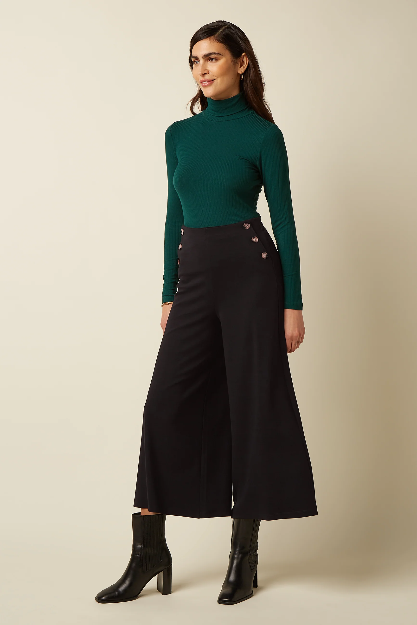 King Louie Hose Pia Culotte Milano Uni Farbe: Black