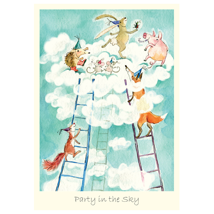 Two Bad Mice Doppelkarte "Party In The Sky"  von Anna Shuttlewood  , Geburtstag