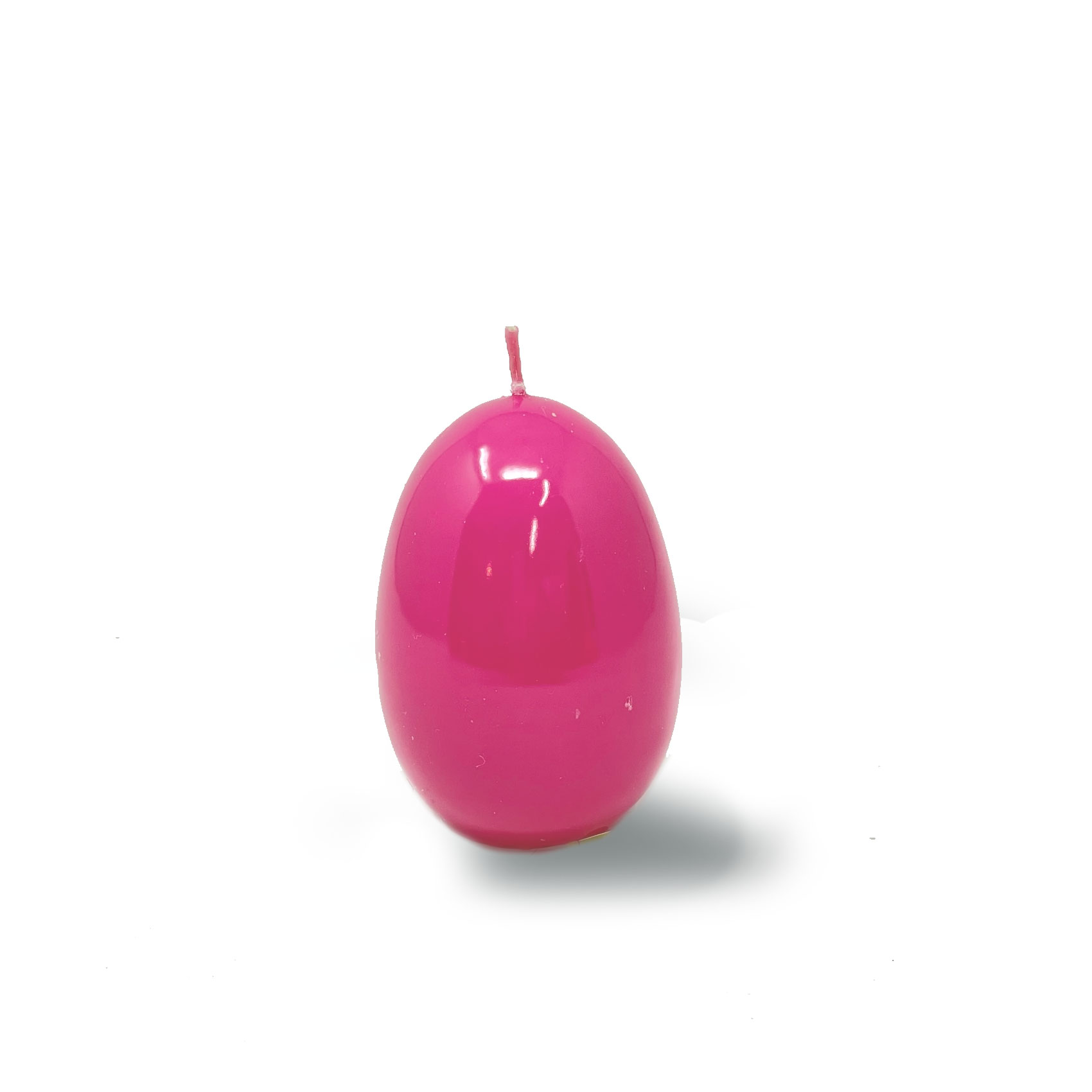 Engels Kerzen Eierkerze gelackt,  Höhe ca. Ø6 H9 cm, Farbe: Pink