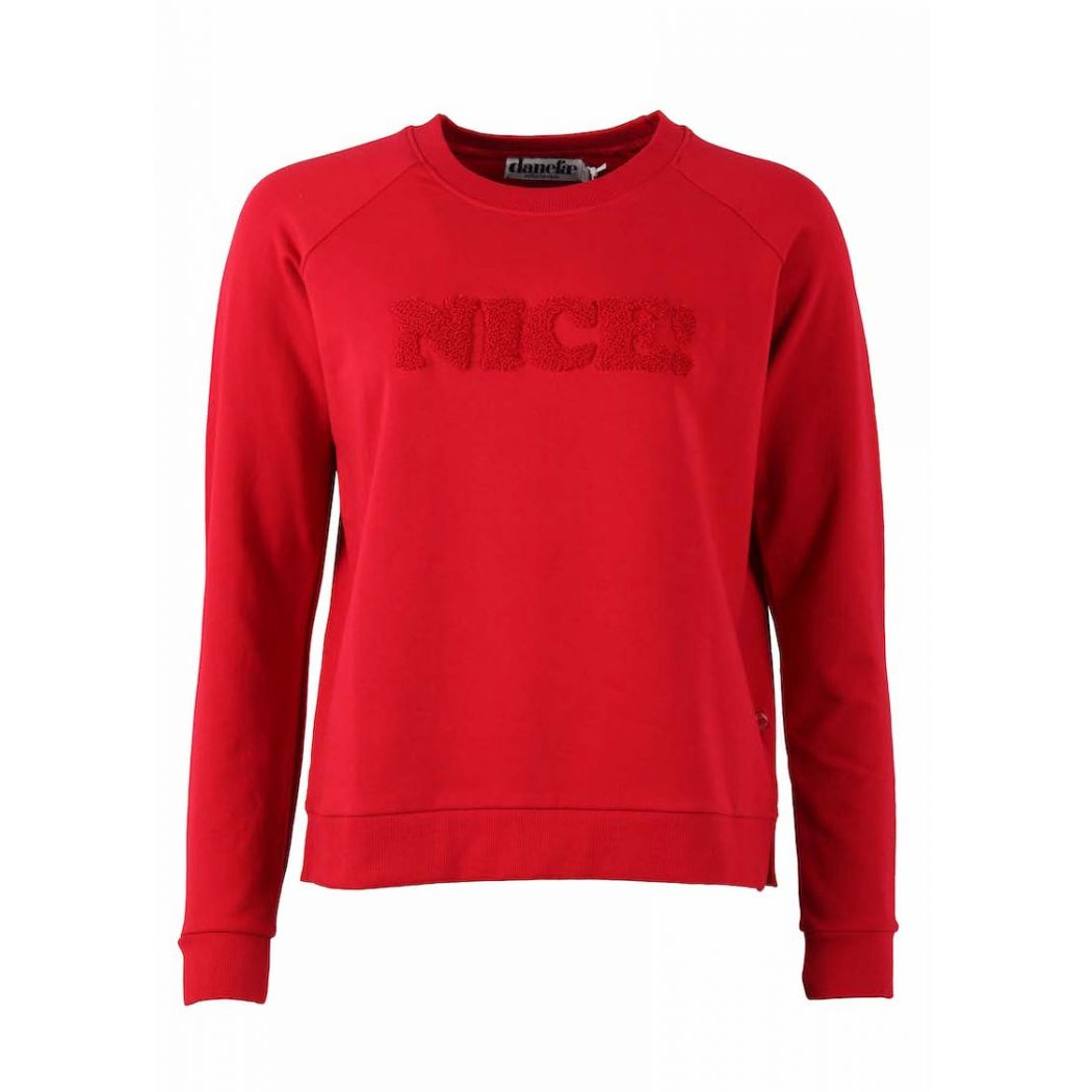  Danefæ Sweatshirt Klausen Moleton Sweat " Nice" rot