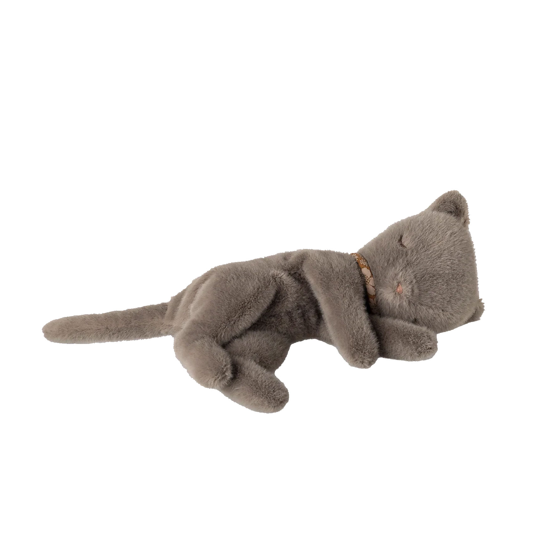 Maileg Schlafendes Kätzchen Plüsch, Klein – Grau, ca. 35 cm
