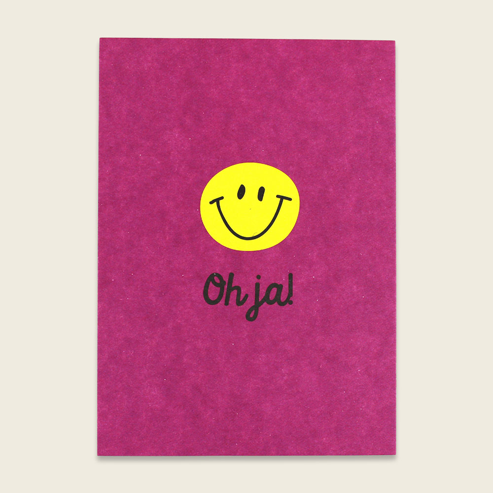 Postkarte " Oh Ja", violett von Ava & Yves