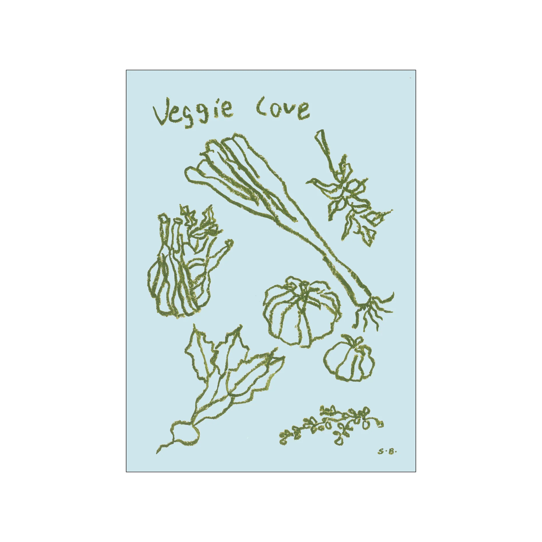 Kunstdruck 30 x 40 cm " Veggie Love"     