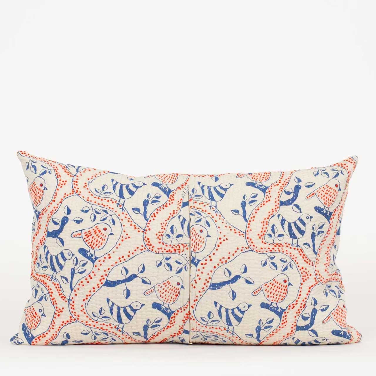 Kissenhülle KANTHA BIRDS , ca. 30x50, 100% Baumwolle , bestickt