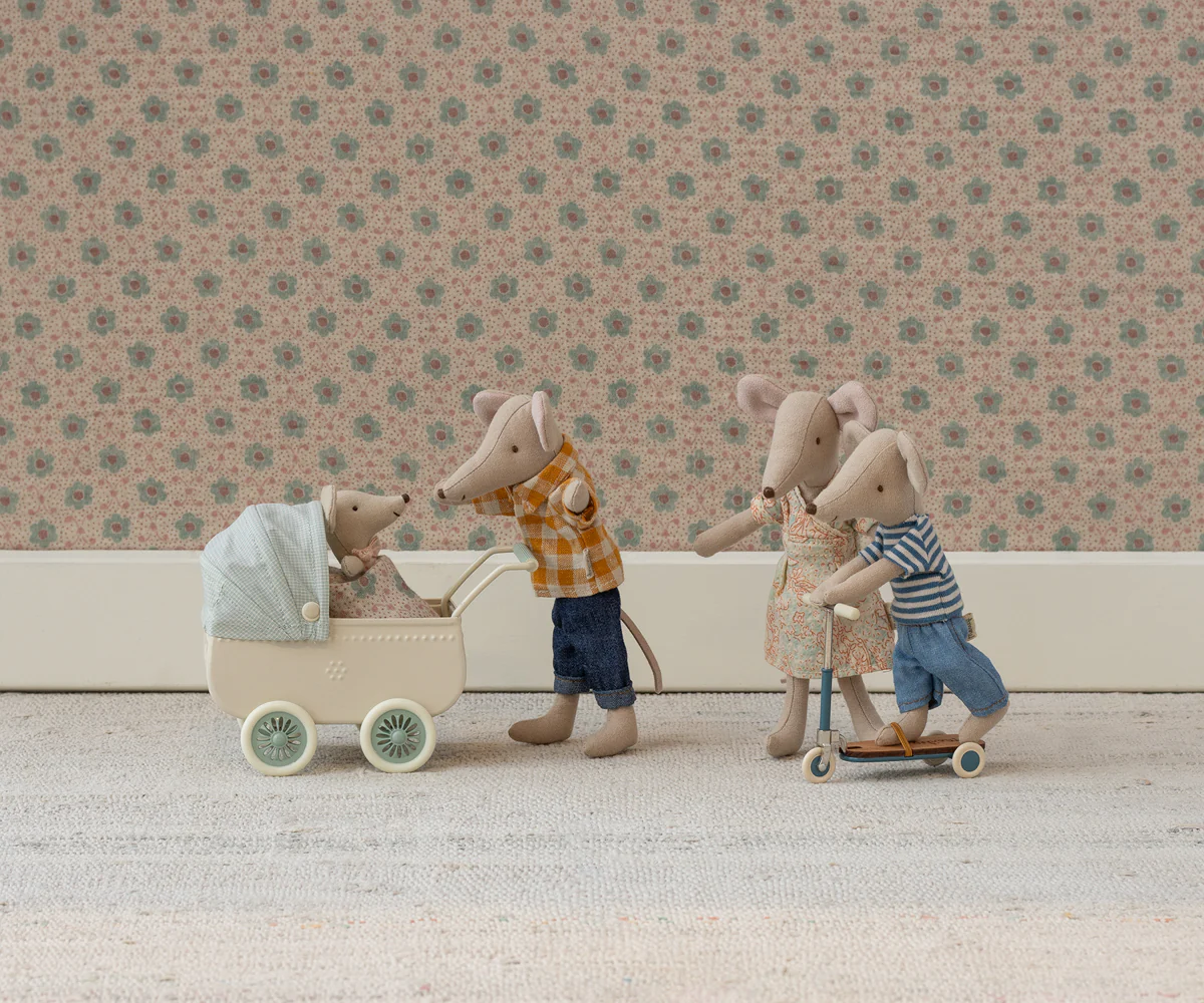 Maileg Roller Blau, Maus,  Höhe ca. 7,5 cm