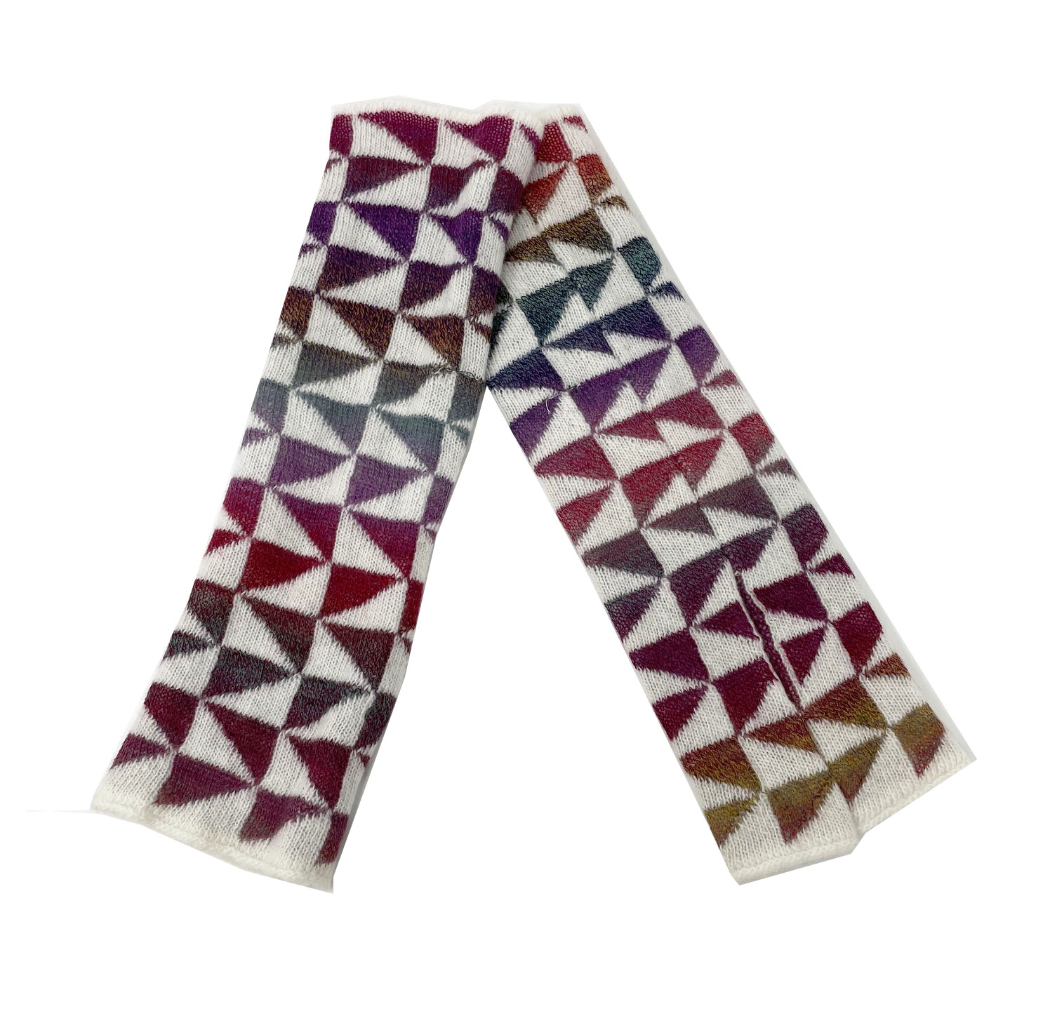 McKernan Handstulpen "TRIO" VANILLA SKY , ca. 27 x 8 cm, 100% Wolle, Pulswärmer   