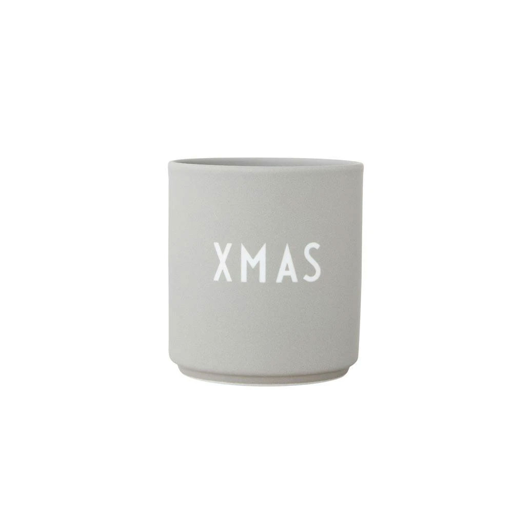Design Letters Favourite Cup  XMAS , Becher Porzellan, Farbe: grau
