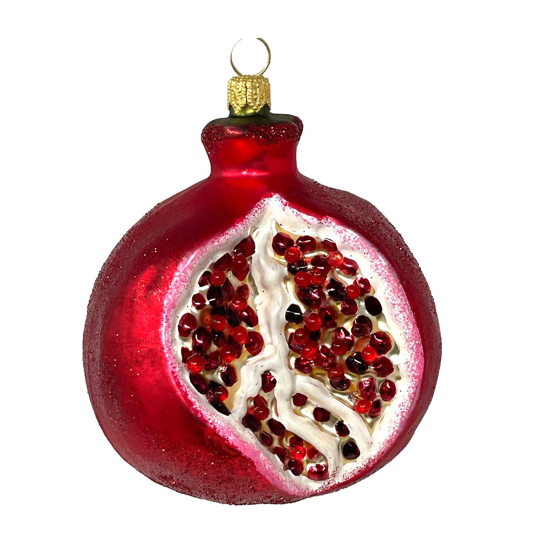 Christbaumkugel Granatapfel gr offen , rot (Obst & Gemüse) 