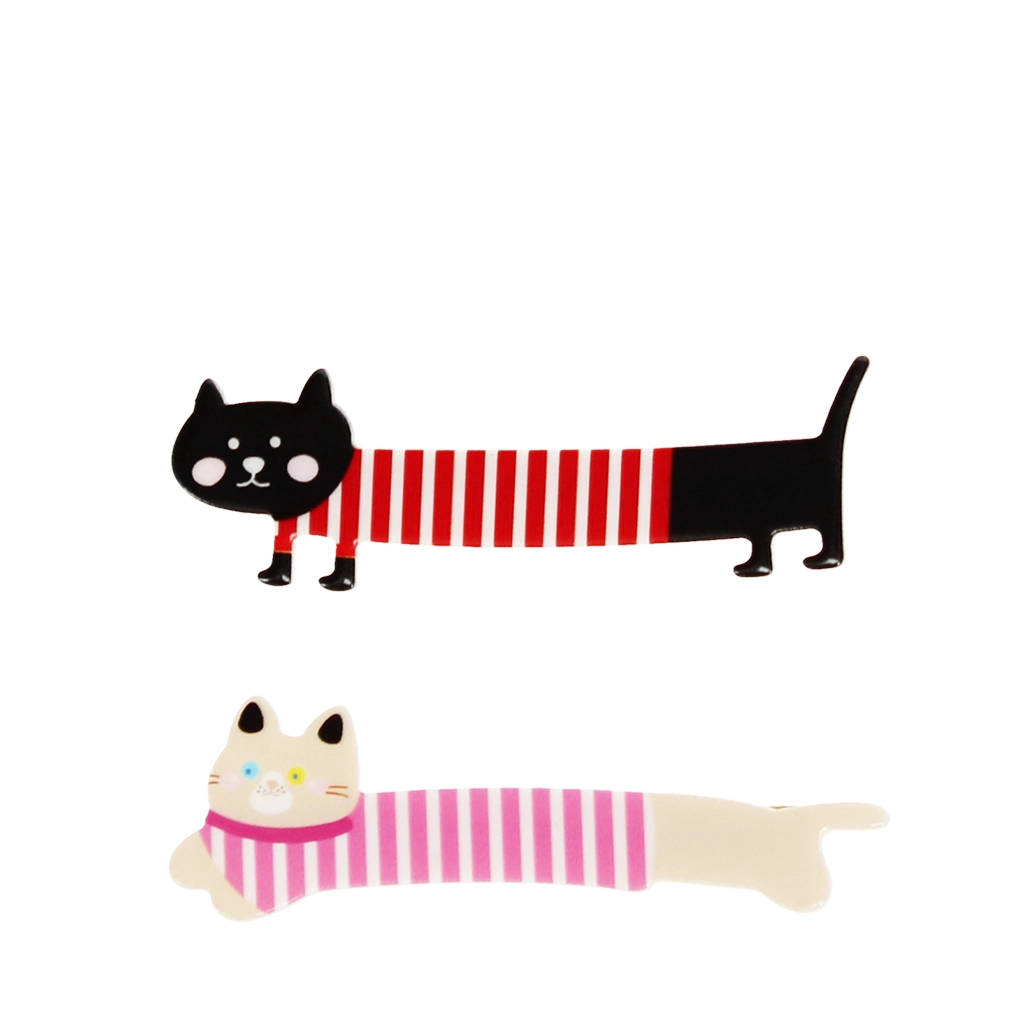 Haarspangen (2er-Set) - Katzen, ca. 7,1 x 2,2 x 1,4 cm