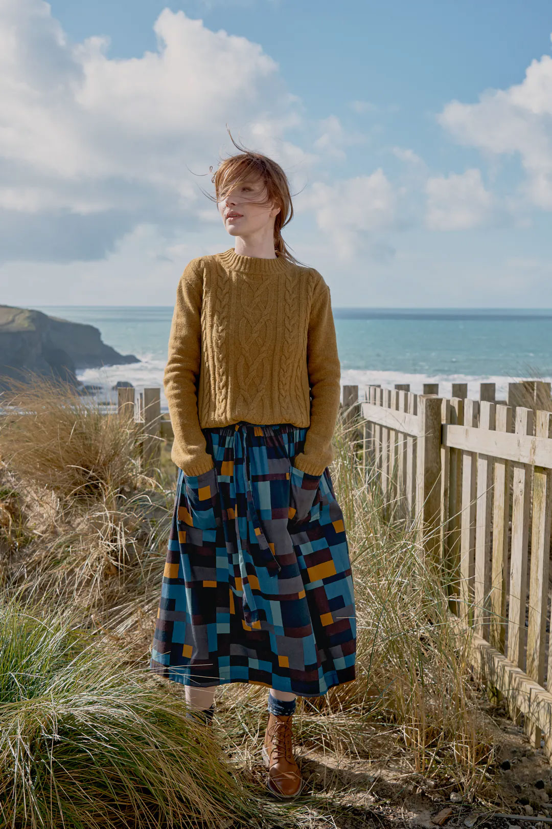 SEASALT Pullover Spiral Rose Jumper, Farbe: Marshland SEASALT Pullover Spiral Rose Jumper, Farbe: Marshland