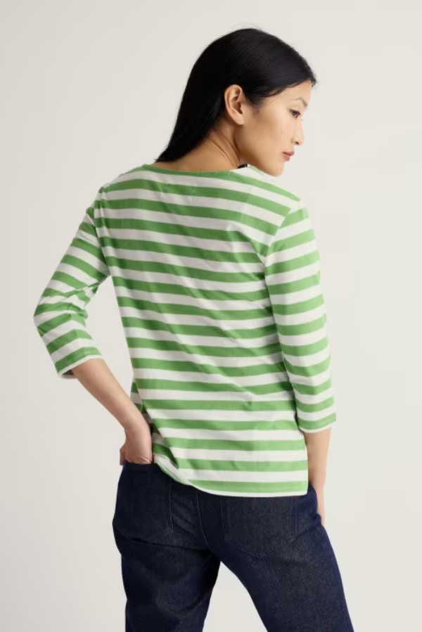 SEASALT CORNWALL Sailor Top-Scallion Clover Leaf, Apfelgrün
