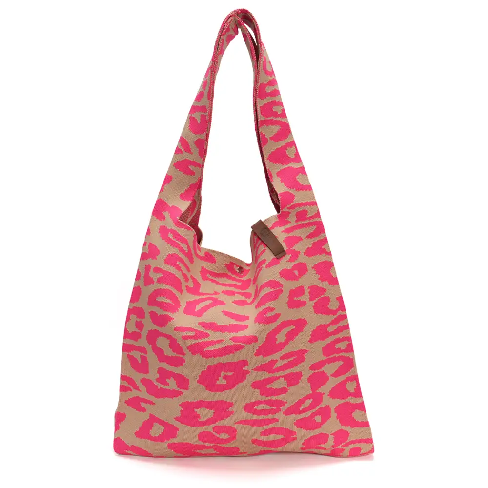 LOT83 Shopper Lois 74, LEO PINK-Camel, ca.  45 x 35 cm