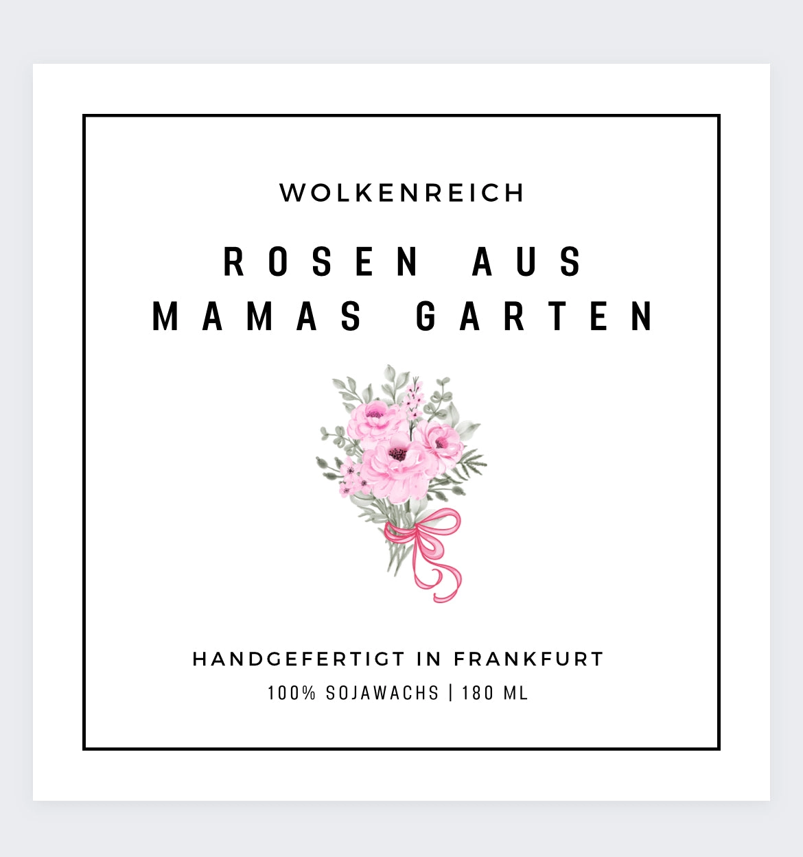 Duftkerze "Rosen aus Mamas Garten " im Glas, 180 ml    