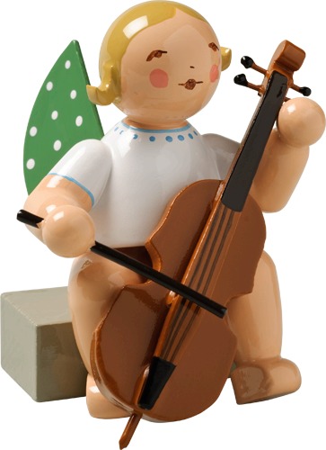 Wendt & Kühn ENGEL MIT VIOLONCELLO, blonde Haare
