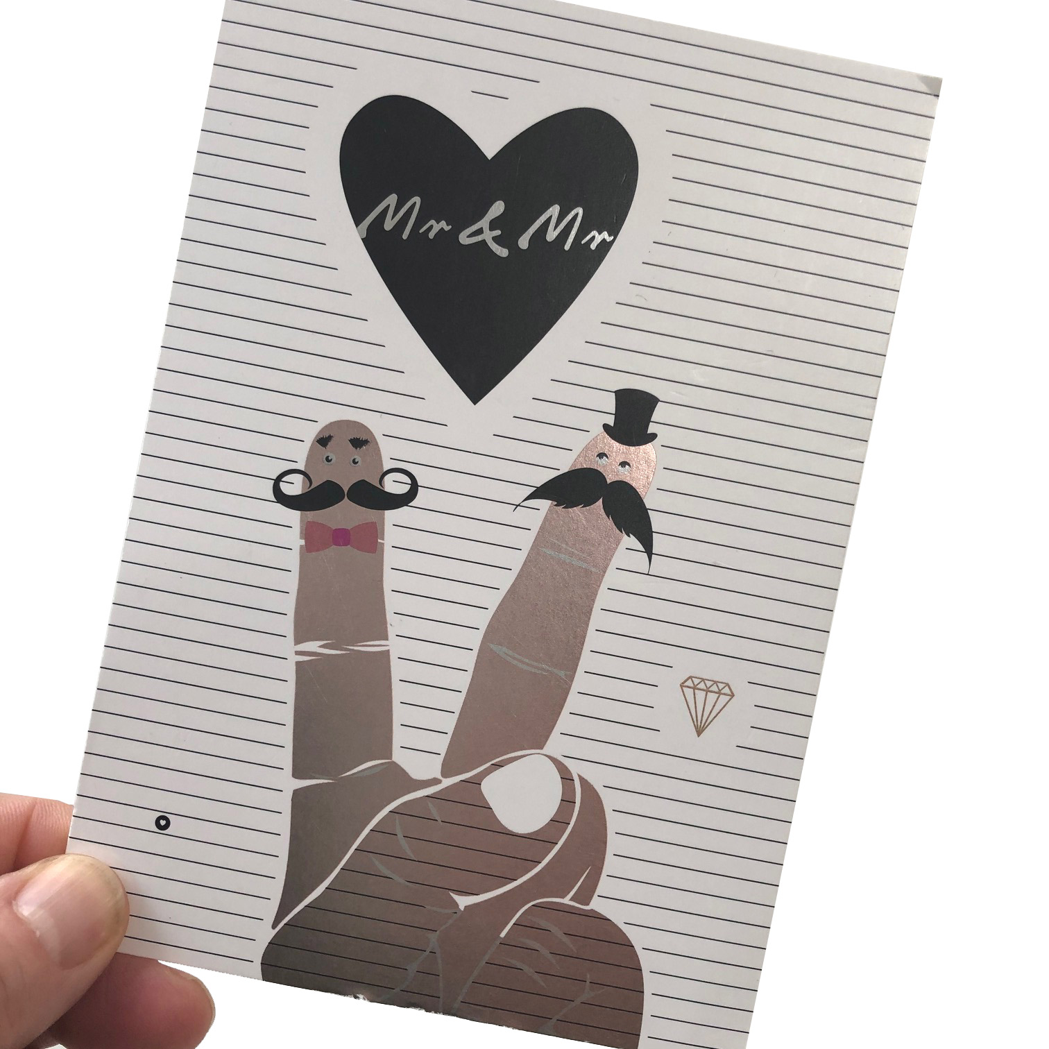 butt Postkarte "Mr & Mr", Männer Hochzeit , Fritzante