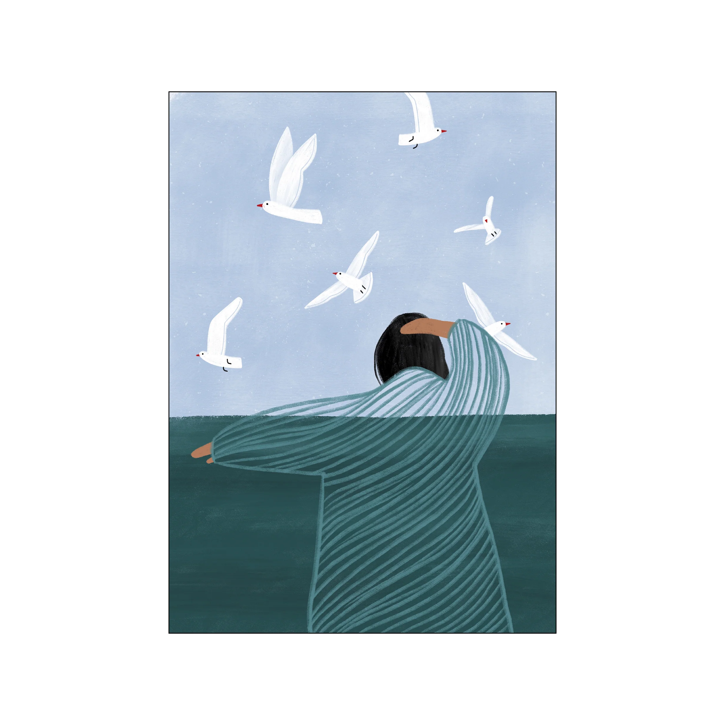 Kunstdruck A5 "Seaside"