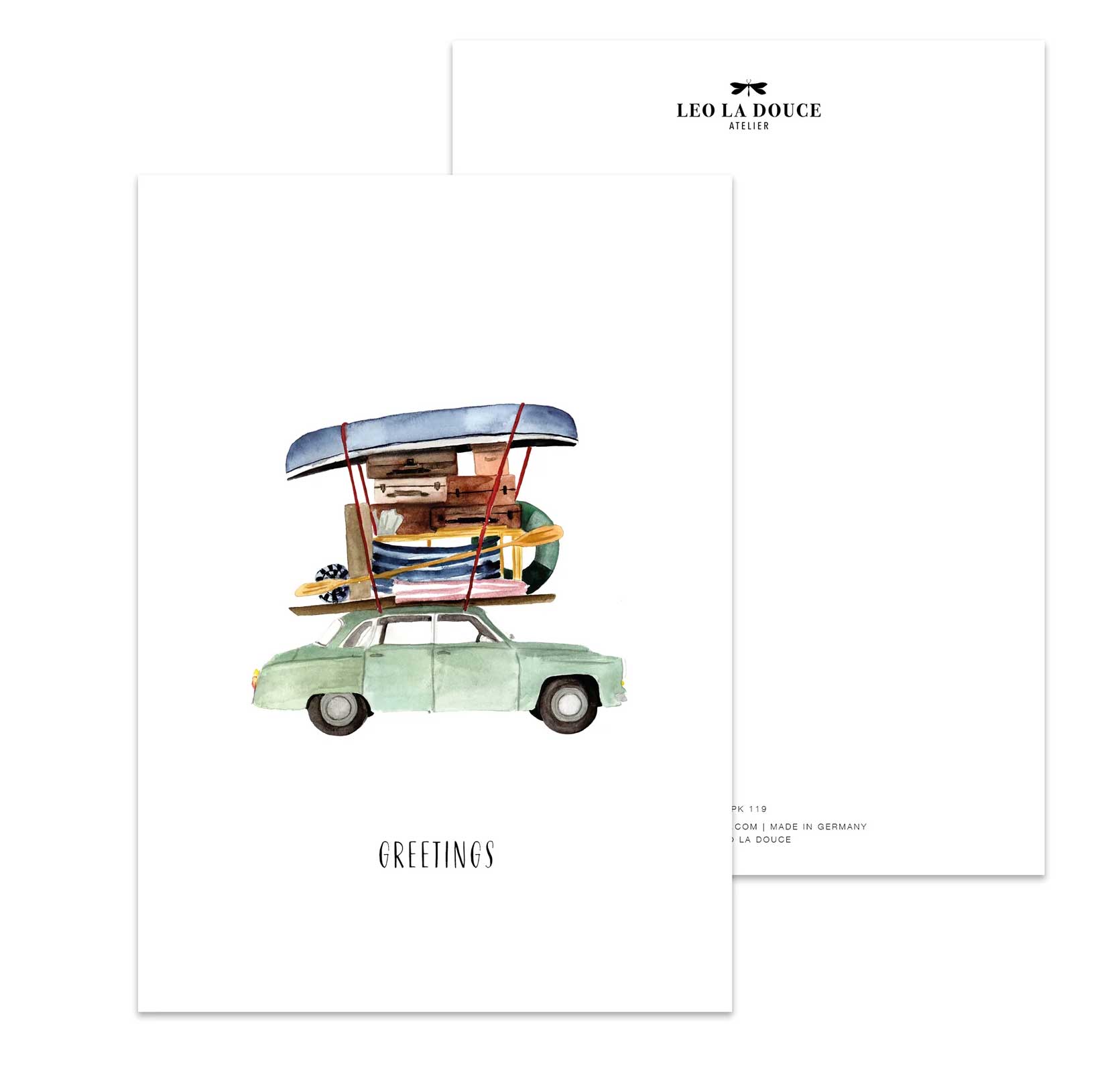 Leo la Douce Postkarte – Holiday Greetings