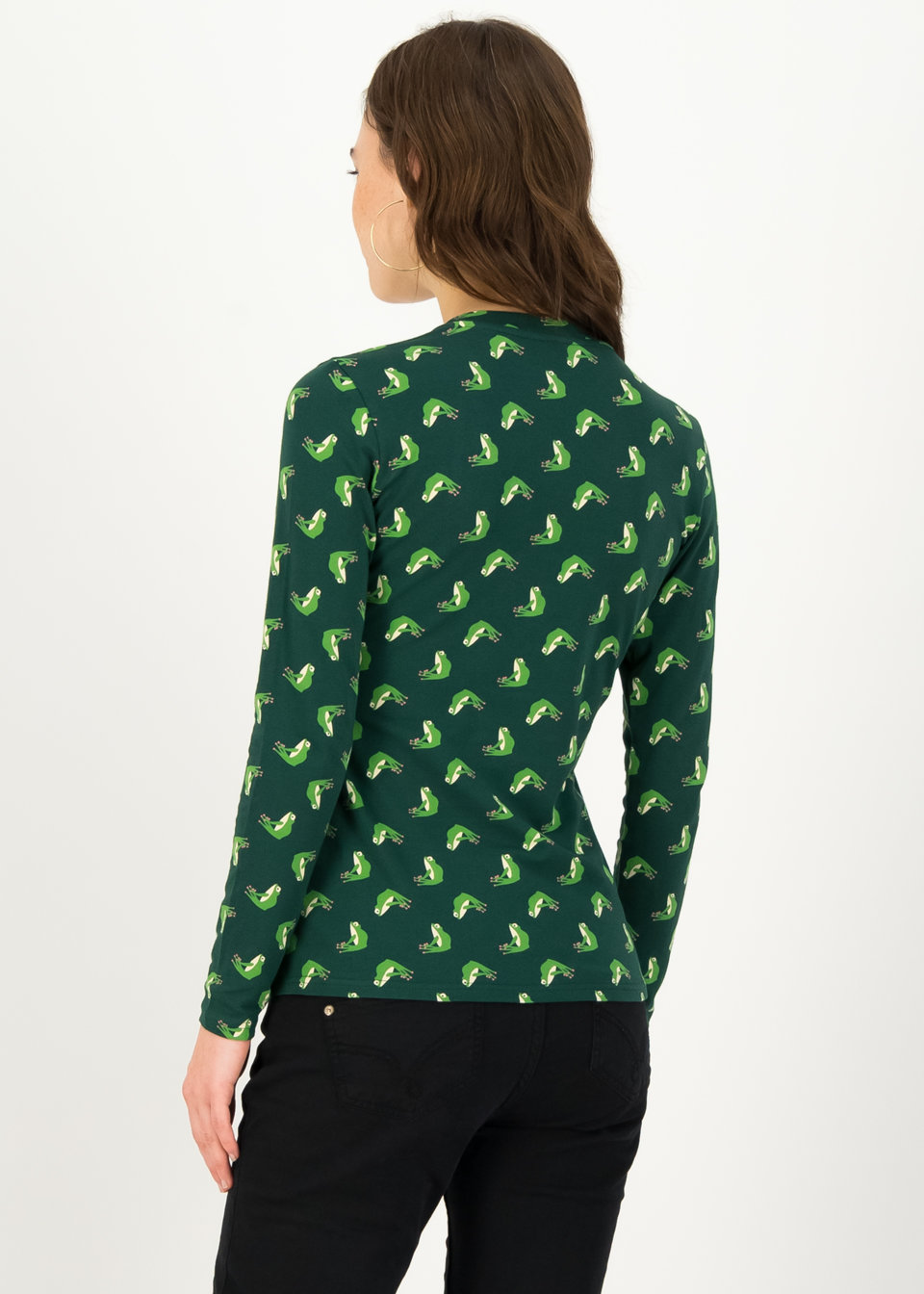 Blutsgeschwister Longsleeve glowing heart, franny frog , Farbe Grün, Frosch Blutsgeschwister Longsleeve glowing heart, franny frog , Farbe Grün, Frosch