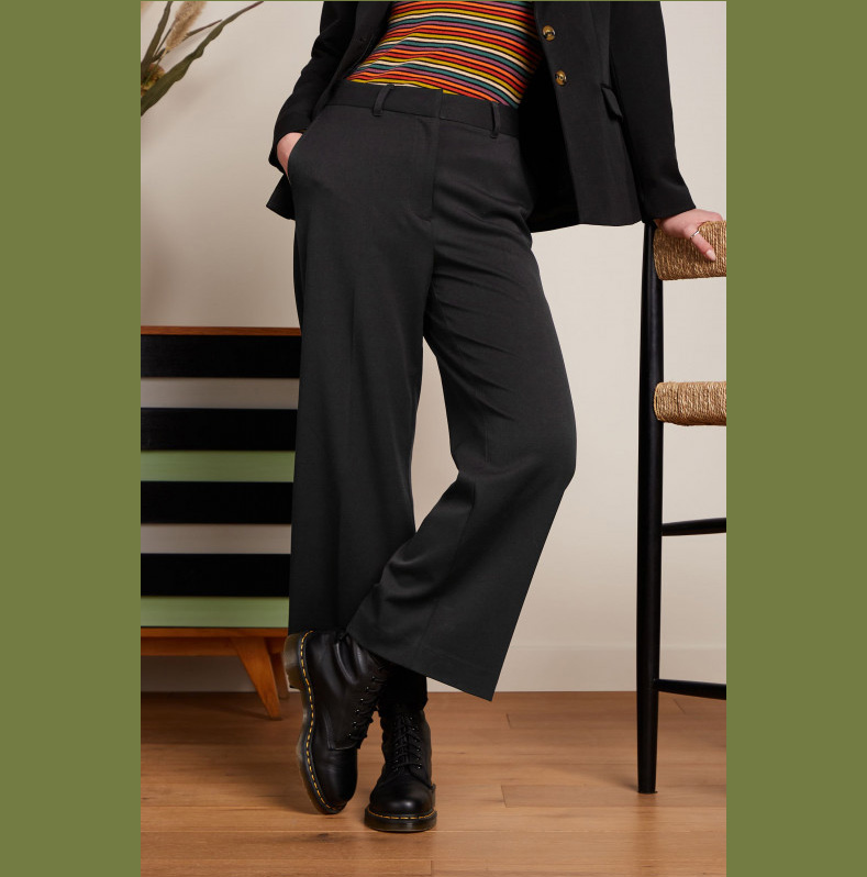 King Louie Hose Frederica Pants Broadway, Farbe: Schwarz