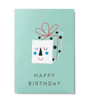 Postkarte "Happy Birthday" Liebes Geschenk von Annika Kelm, Unter Pinien