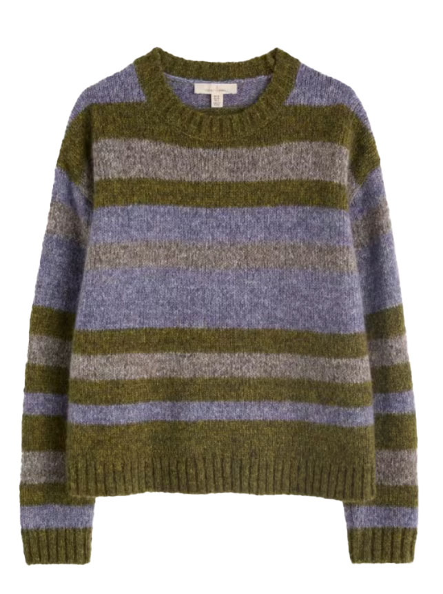 % SEASALT CORNWALL Painter Jumper-Carvannel Laurel Mix, Pullover