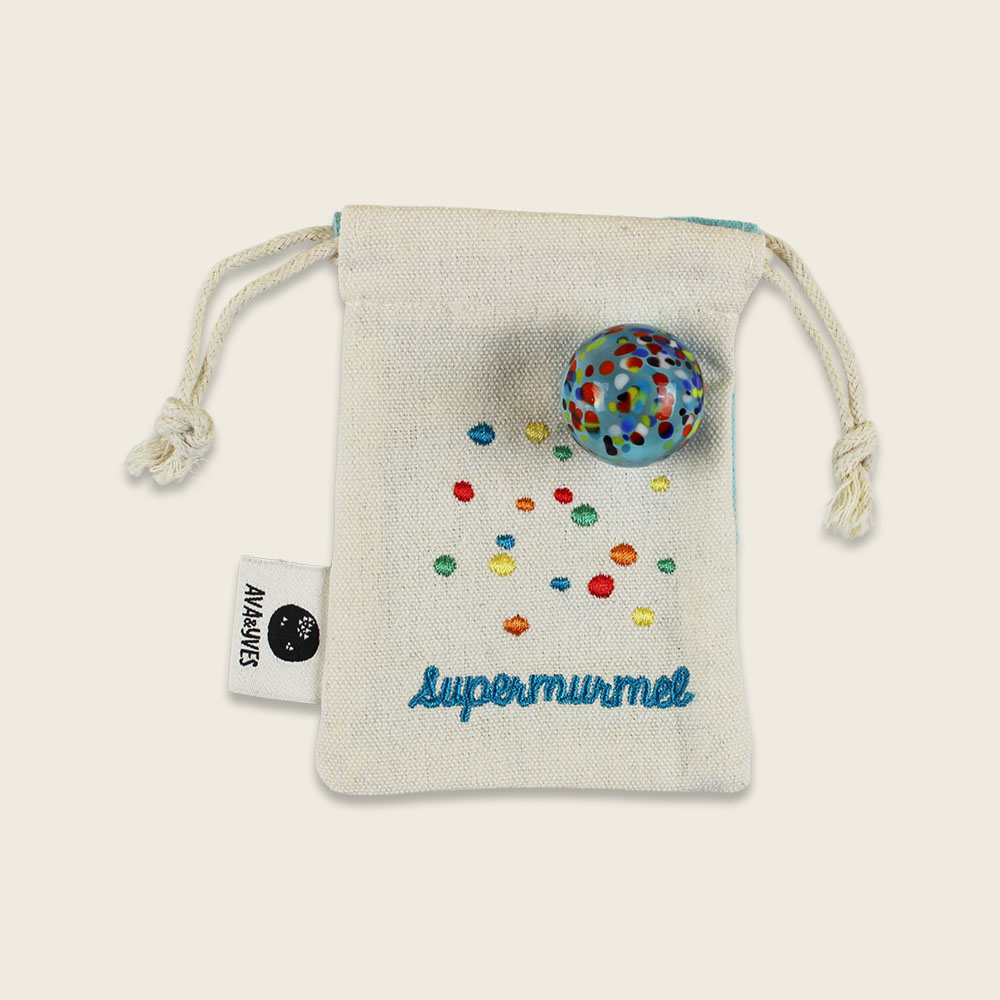 Murmel aus Muranoglas „Supermurmel“  von Ava & Yves  ...nettes Geschenkle zum Schulanfang