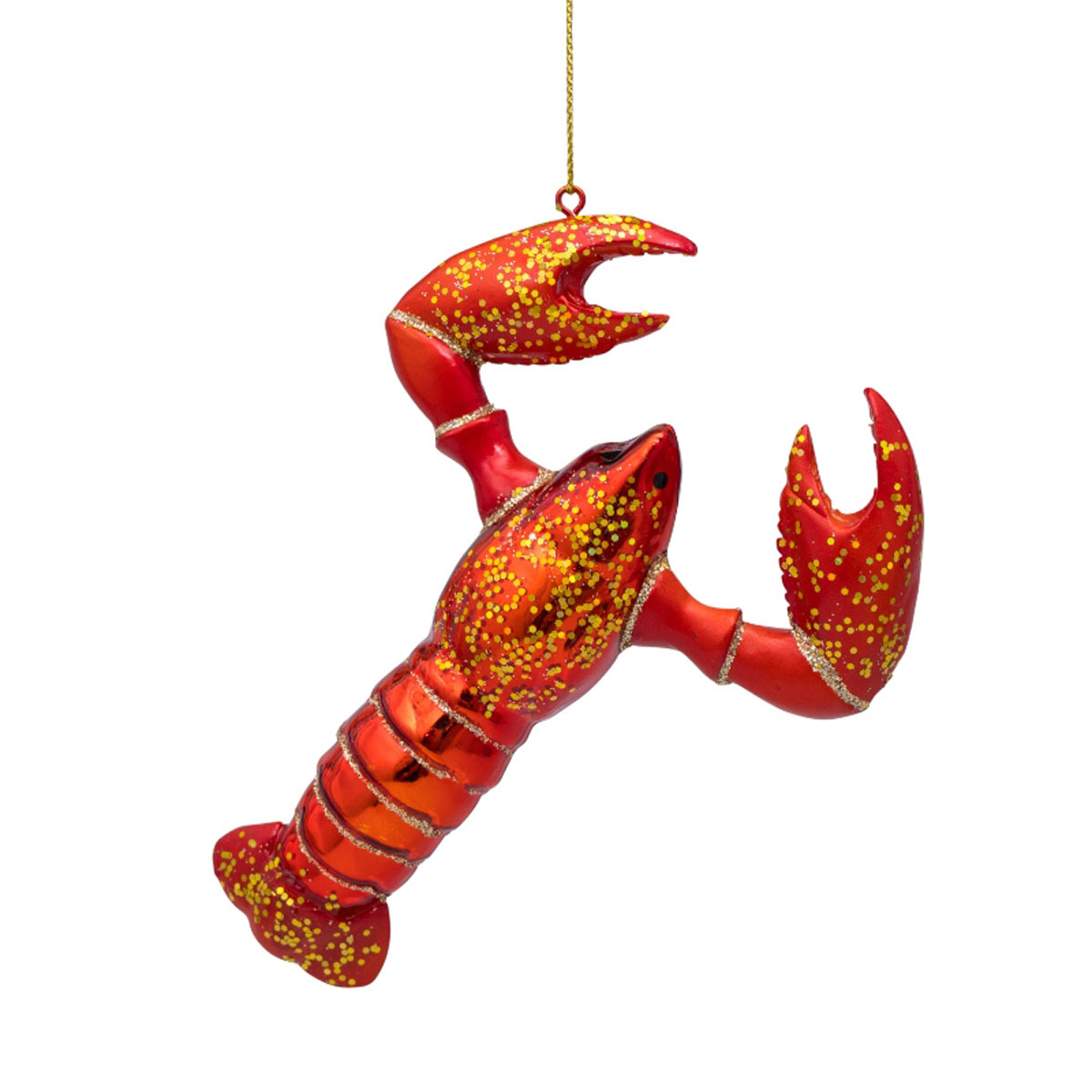  Weihnachtskugel Hummer, Höhe ca. 14cm 