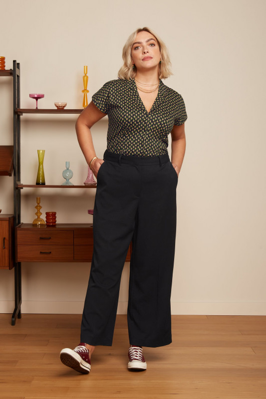 King Louie Hose Frederica Pants Broadway, Farbe: Schwarz