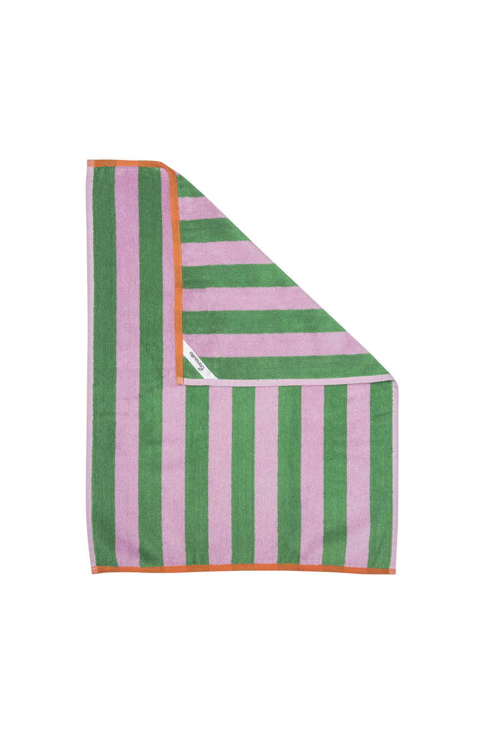 Frottee Geschirrtuch STRIPES Rosa/Grün, GOTS Organic