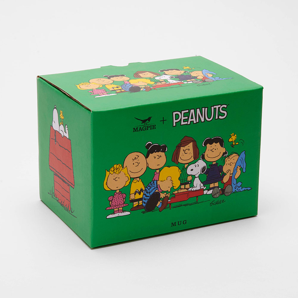 The Peanuts Becher "Gang & House", Alle Peanuts auf der Tasse, ca. 330 ml  , weiß/dunkelgrün