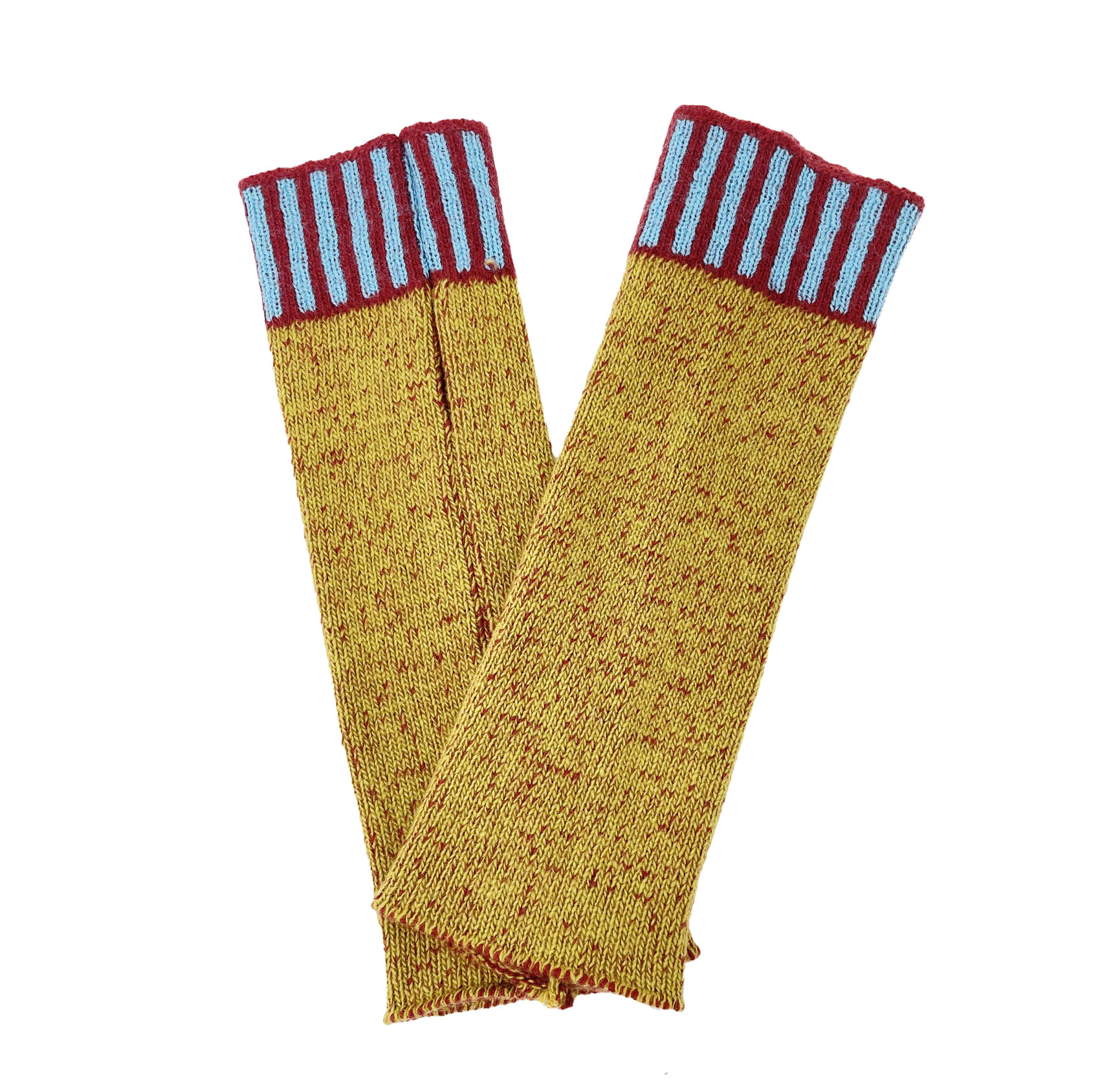 McKernan Handstulpen "PLAITED BORDER" WILD SPICE , ca. 27 x 8 cm, 100% Wolle, Pulswärmer