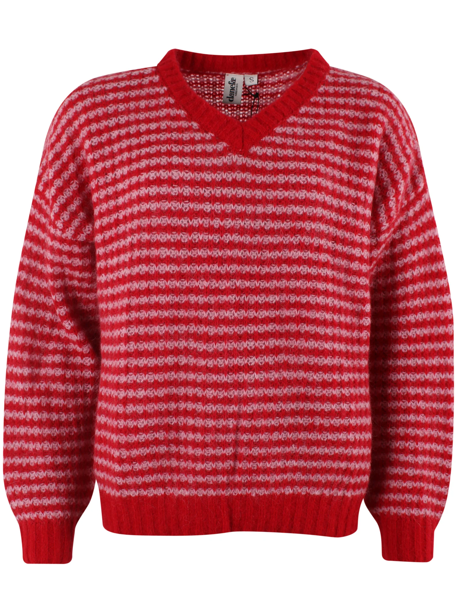 Danefae Pullover Danerelative Mohair Sweater Dark Red/Cold Pink