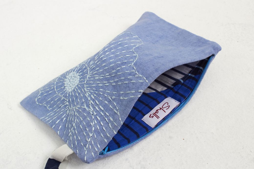 Tasche FRANCES BLUE aus 100% Leinen von Shalls Barcelona  ...sie geht ein Tick ins Flieder :-)