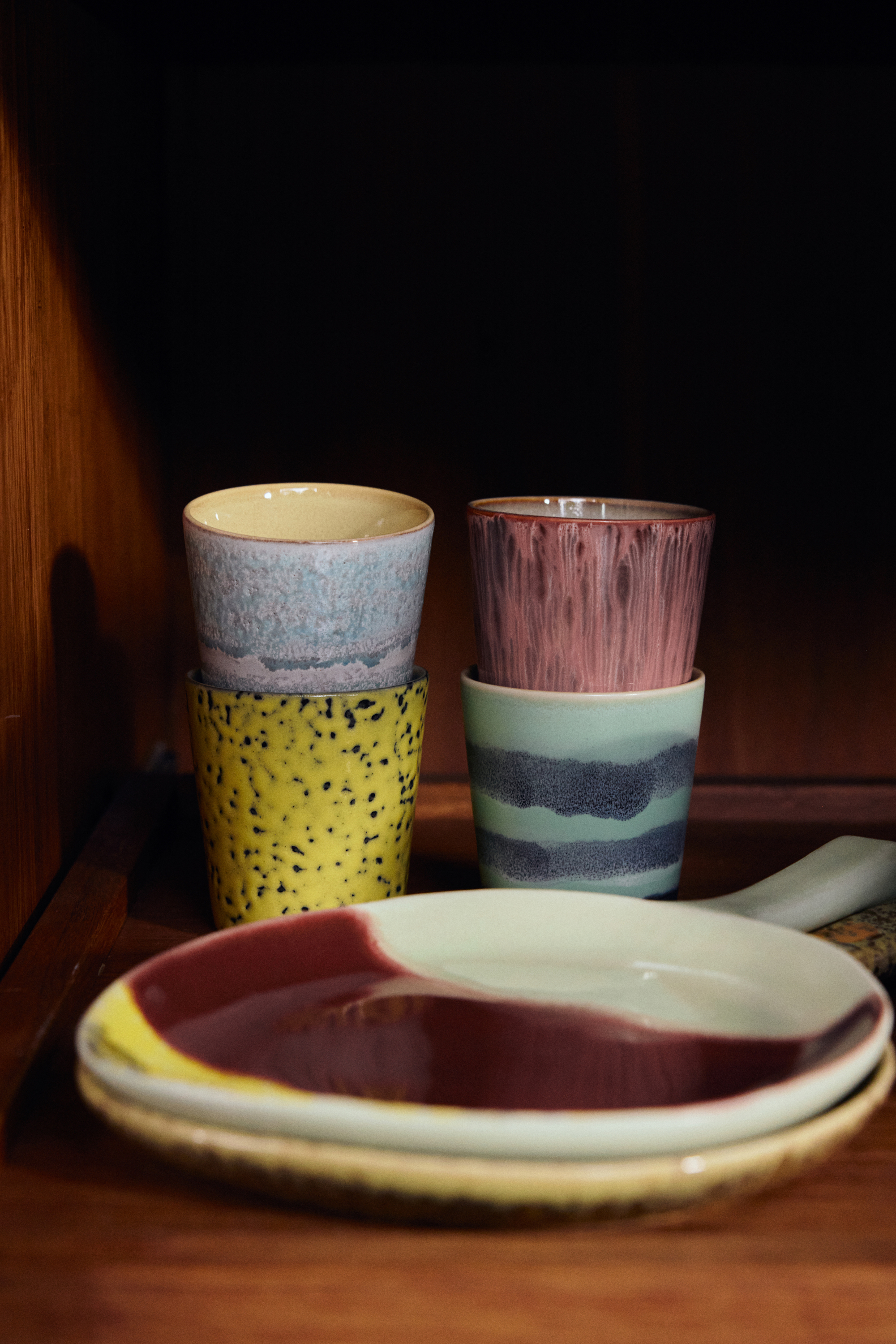 HKliving 70's Kaffee Becher/coffee mug, CORN