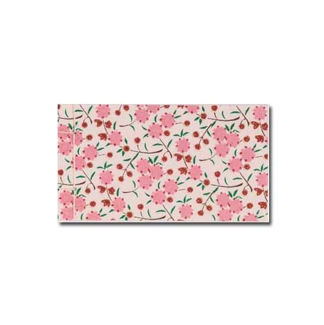 Memo Pad Watoji Notizblock mini, Pink Flowers / SHOGADO, Blumen Pink