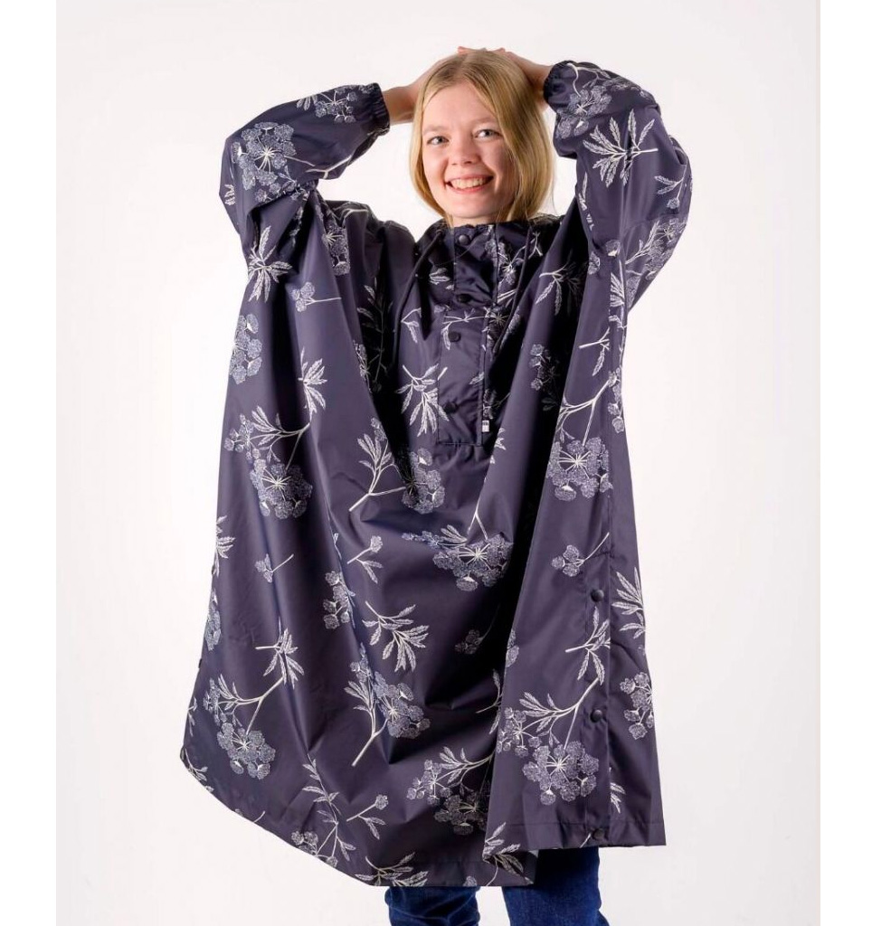  Danefæ Danedream Drops Rain Poncho Black HEMLOCK, Regenponcho , Größe XXXL